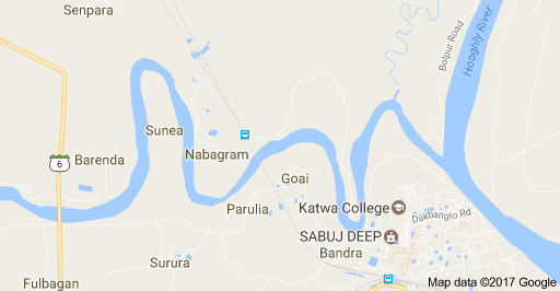 Map of Ajay River, West Bengal